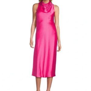 Antonio Melani Marine Satin Halter Neck Slip Dress